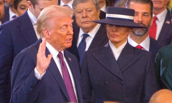 Donald Trump with Indian Prime Minister Narendra Modi strengthening US-India relations.