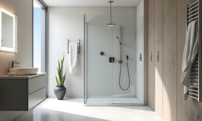 Jaquar bathroom showroom displaying modern fittings like shower mixers, sinks, and faucets.