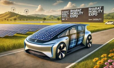 India's first solar-powered electric vehicle showcasing advanced solar panel technology and battery efficiency.