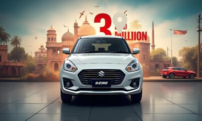 Maruti Suzuki Dzire at the 3 million production milestone.